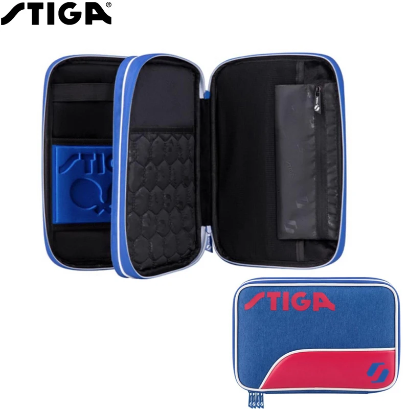 STIGA Table Tennis Racket Case Racket Protective Cover Double-layer Gourd Bag Horizontal And Straight Board Universal