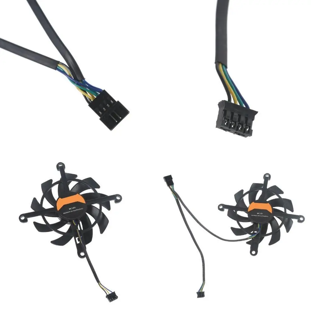 

Y1UB for Colorful 1660 2060 OC GTX1650 Graphics Card Cooler Fan 12V 4Pin 4 Lines Graphics Card Cooling VGA Fan
