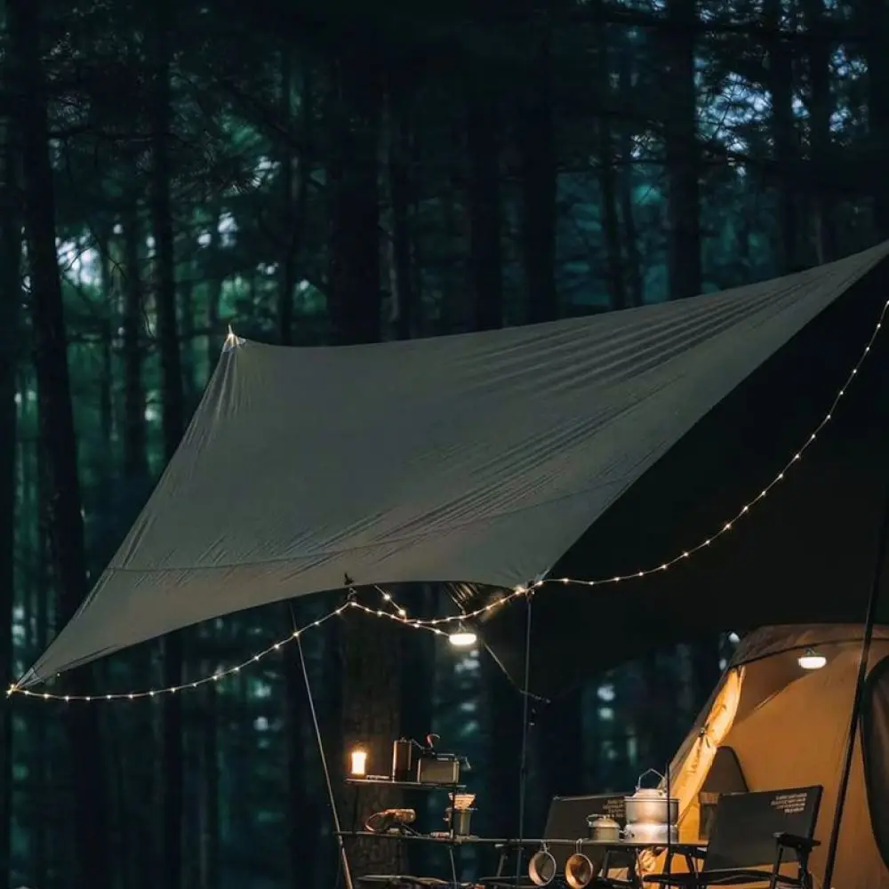 Outdoor Camping Tent Canopy LED String Light Portable Atmosphere Decoration Lamp Rechargeable Lighting Gear