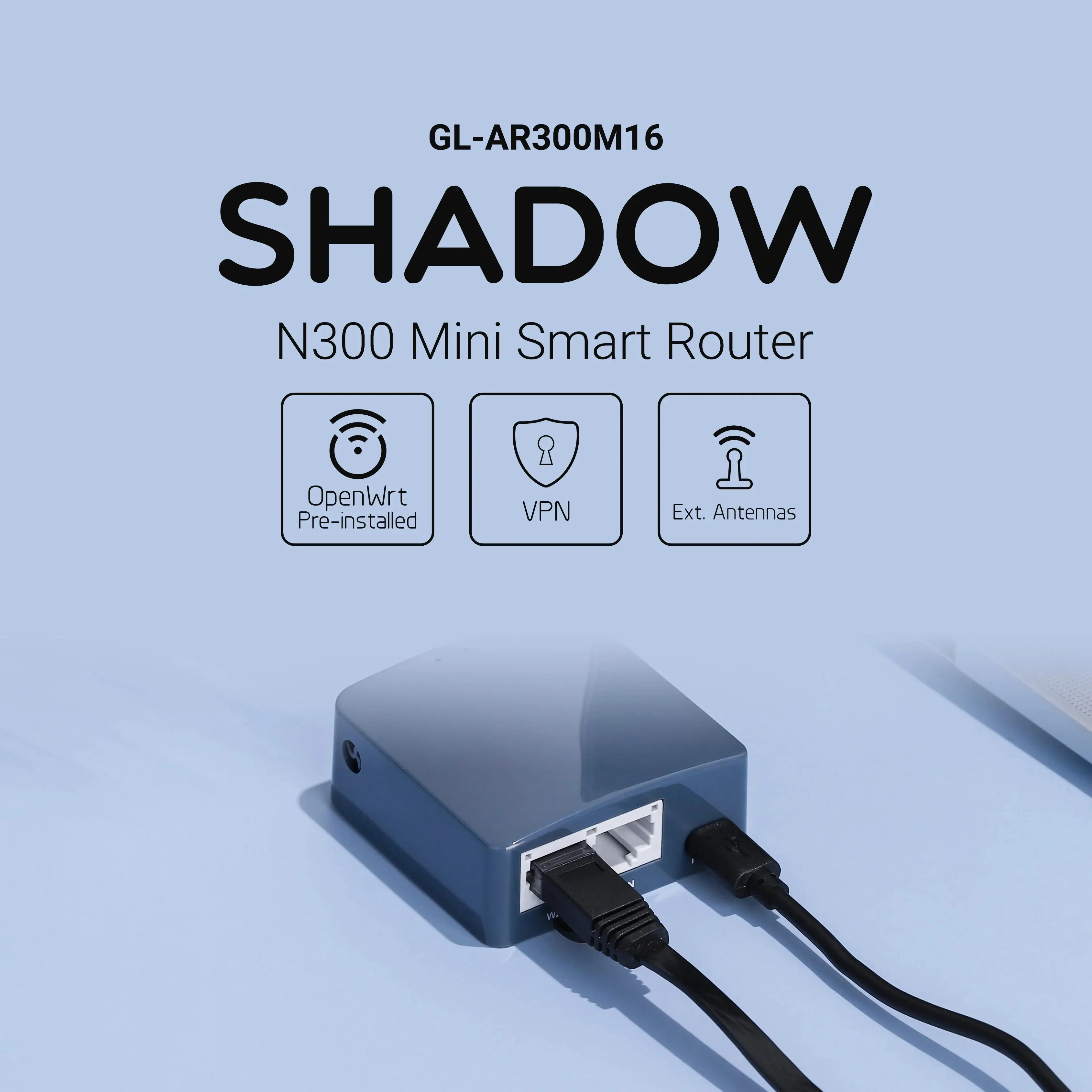 GL.iNet AR300M16 Portable Mini Travel Wireless Pocket Router With Access Point Extender WDS OpenWrt