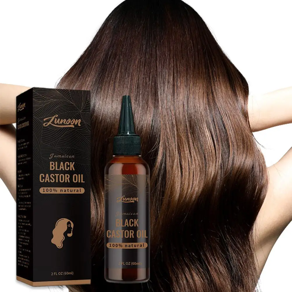 

60ml Jamaican Black Castor Oil Natural Promote Multi-Function Lashes Care Eyebrows Hair Massage Eye Oil Strengthen A3X5