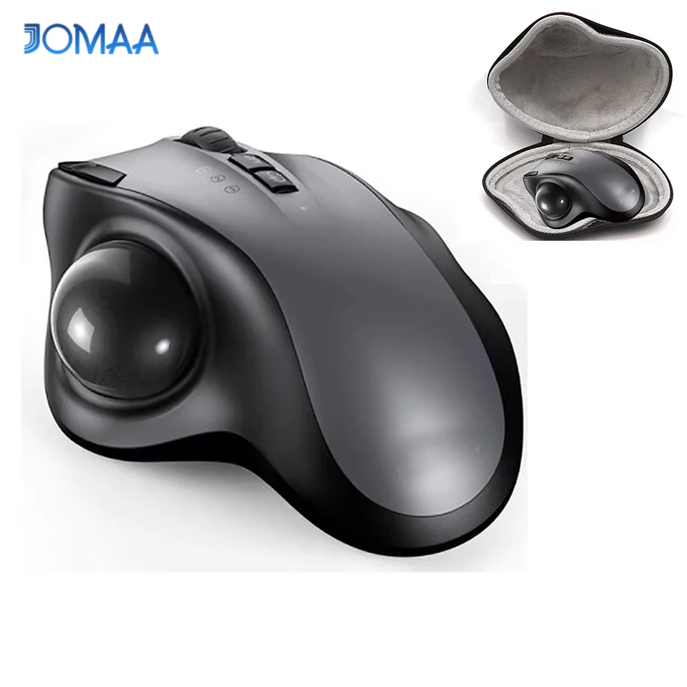 

Jomaa Bluetooth Trackball Mouse Беспроводная эргономичная трековая мышь с поддержкой 3-х устройств с плавным отслеживанием, совместимая с ПК, iPad