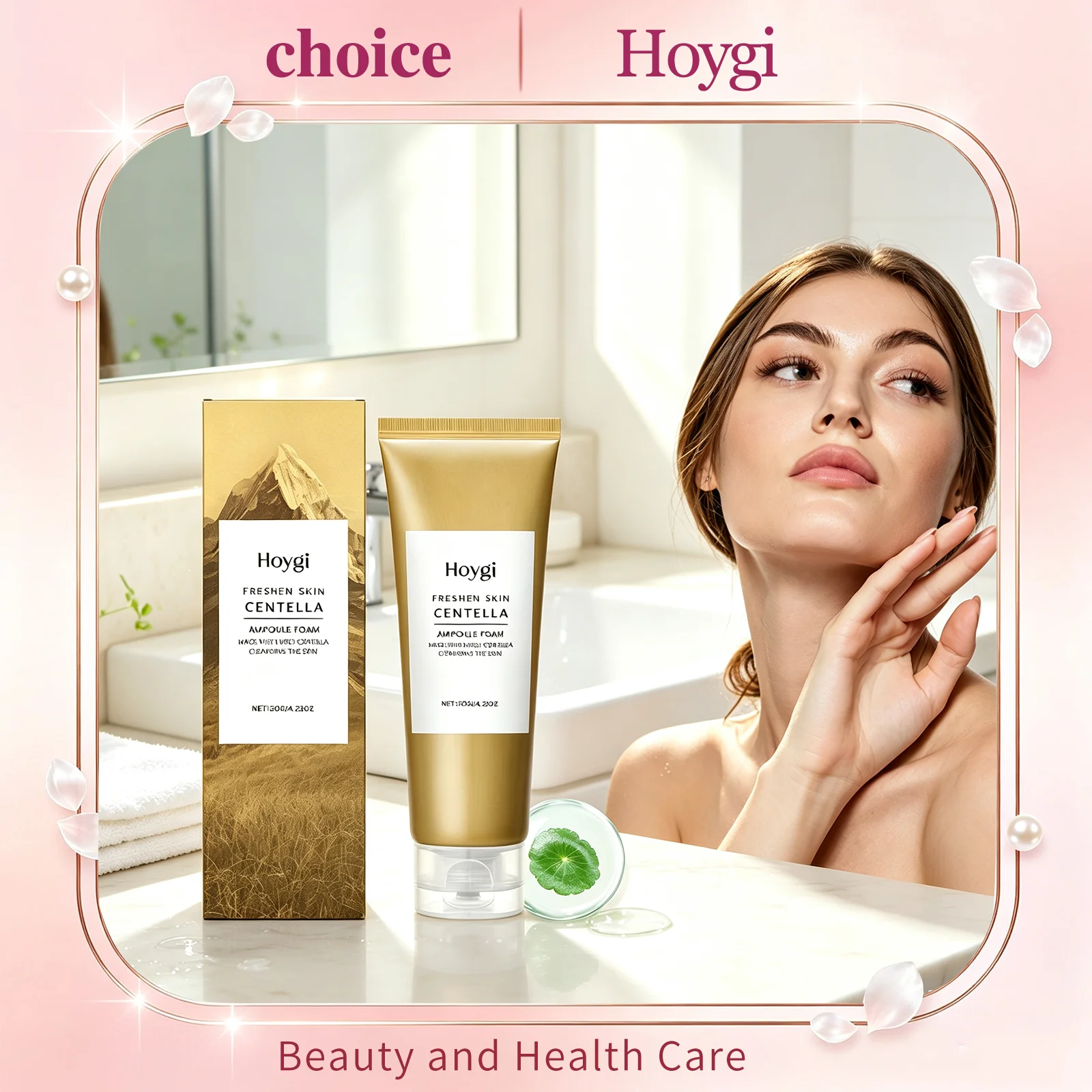 Hoygi Centella Asiatica Deep Cleaning Foam Facial Clean Soothing Hydrating Face Wash Blackhead Remove Refresh Skin Care Cleanser