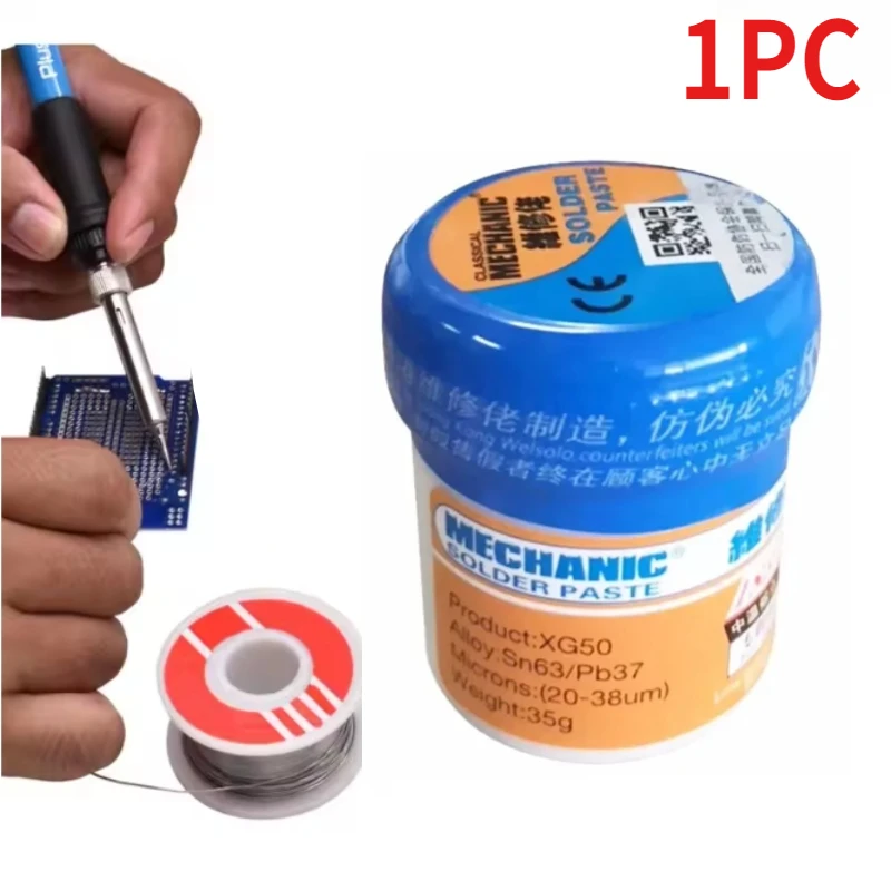 

1 шт. XG-50 среднетемпературная паяльная паста 35 г жидкая паяльная паста SN63 PB37 свинцовый инструмент для припоя шаблона SMD BGA SMT