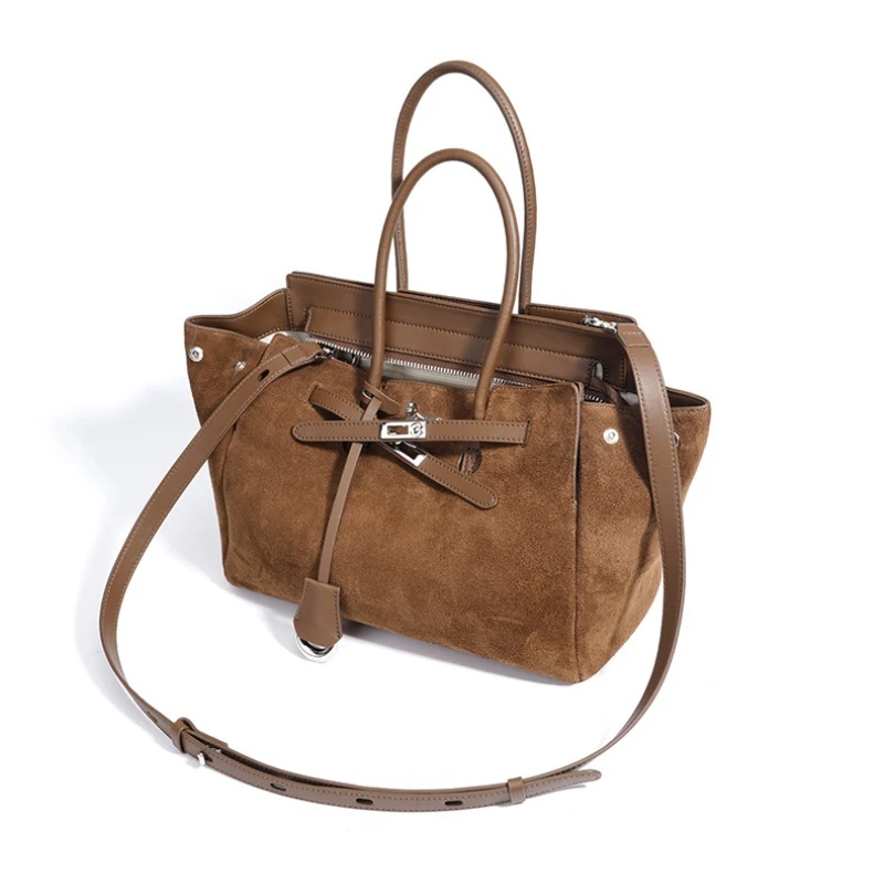 موضة سعة كبيرة المرأة Forsted جلد البقر حقائب كتف مصمم سستة حقيبة يد عالية الجودة حقيبة يد جلدية أصلية تخفيف حقيبة #3