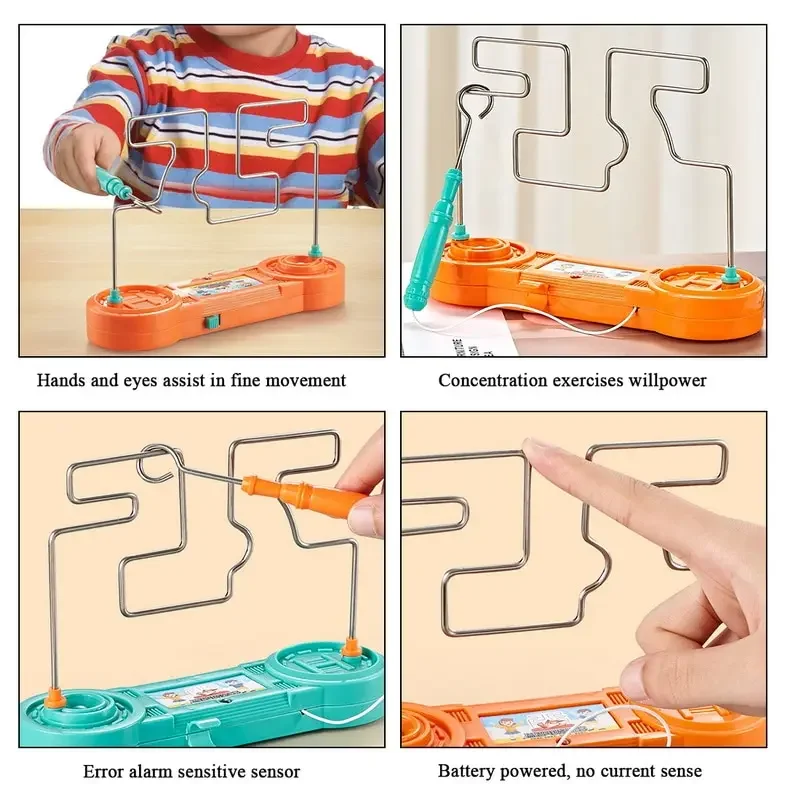 Bambini collisione Shock elettrico giocattolo educazione tocco elettrico labirinto gioco festa divertente gioco esperimento scientifico giocattoli regalo per bambini