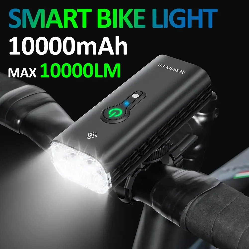 

10000mAh Smart Bicycle Light Front 10000LM Bike Light Waterproof USB Charging MTB Road Cycling Lamp Bike Accessories