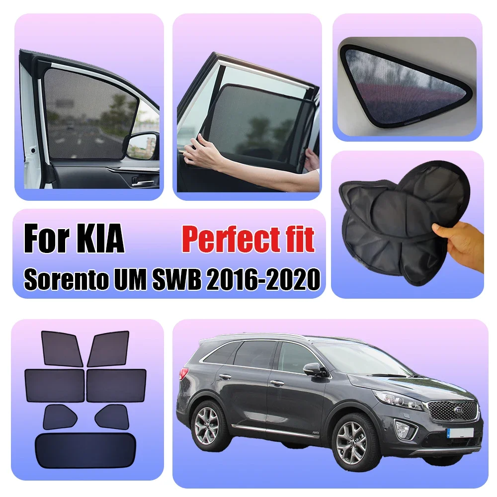 For Kia Sorento UM SPORT SWB 2016-2020 Car Front Shield Window SunShade Windshield Rear Side Window Curtain Sun Shade Visor