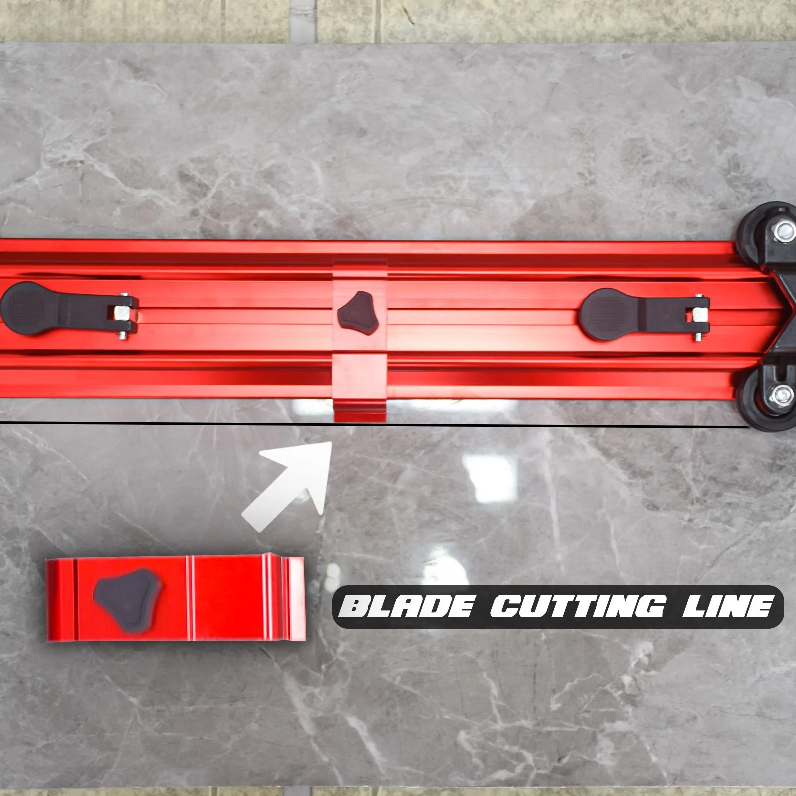 Portable 3200mm Manual Tile Cutting Machine - Professional Three-push Blade Flat Cutting Machine