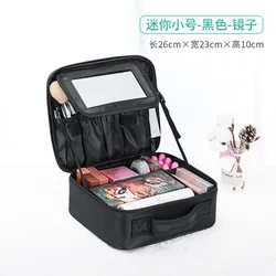 Fabrikanten Groothandel Grote Capaciteit Make-Up Tas Tattoo Nail Met Make-Up Draagbare Partitie Toolbox Make-Up Box Beauty Spiegel