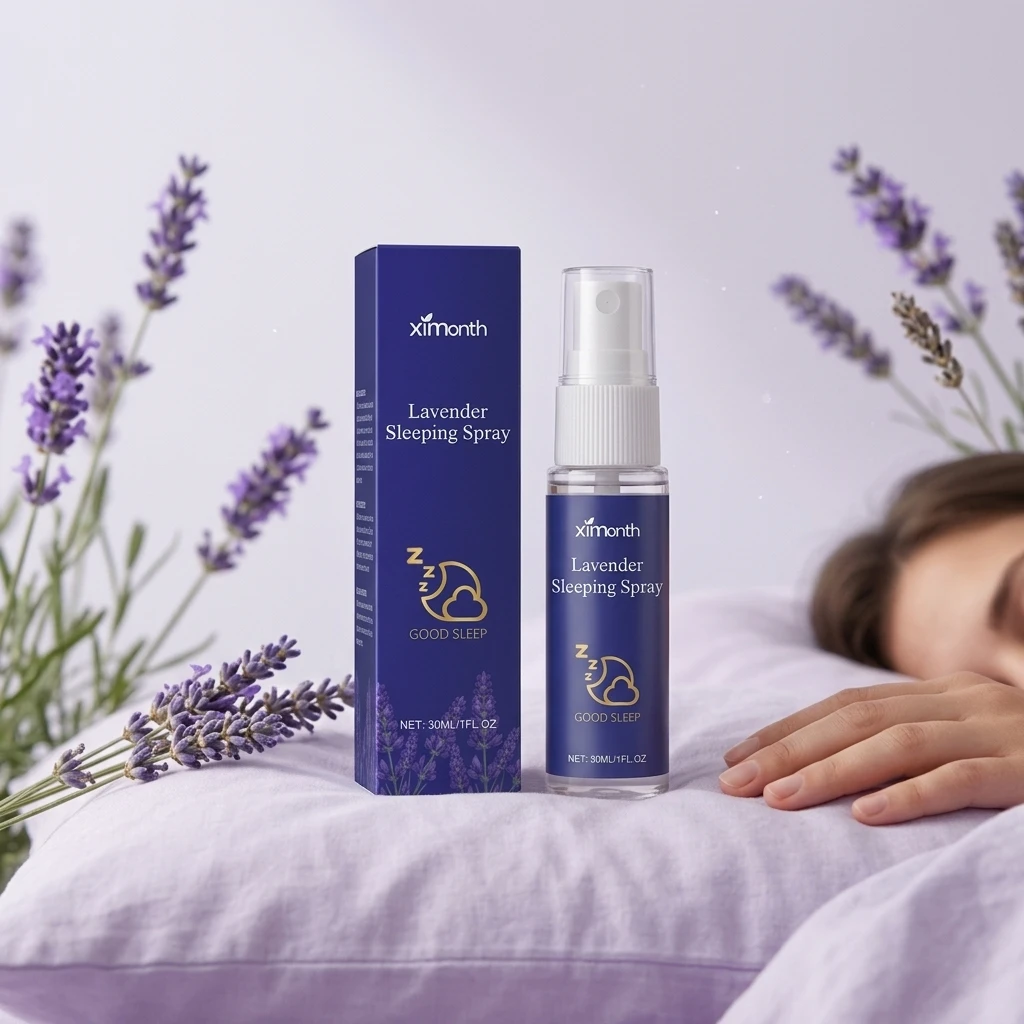 Ximonth Lavender Sleeping Spray Relieve Anxiety Relaxes Body Mind Promotes Deep Sleep Improve Insomnia Condition Sleep Aid Spray