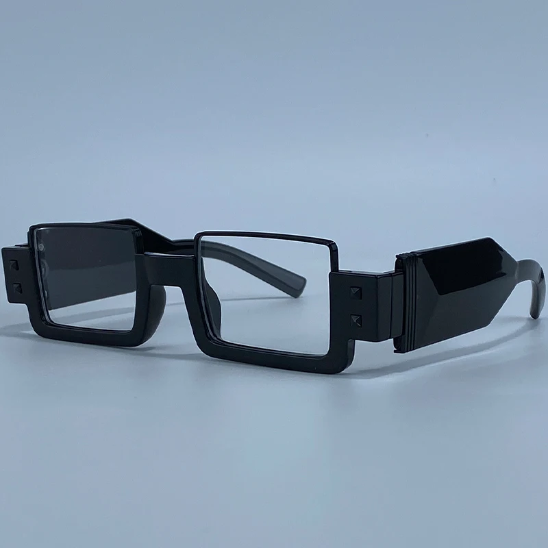 Vintage Gothic Steampunk Rechteckige Sonnenbrille für Herren 2026 – Luxusmarke, kleine Punk-Sonnenbrille für Männer mit breiten Bügeln, Retro-Schattierungen – Detail 17