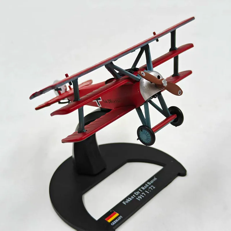 

Diecast 1:72 Scale Fokker DR.1 Alloy Fighter aircraft Model Static Collection Decorated Holiday Gifts Toys Souvenir Gift
