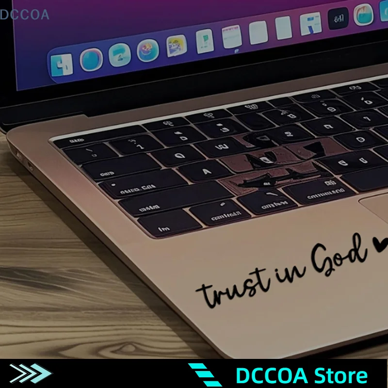 1Pcs 10*1.7CM Christian Trust In God Heart Sticker Decal Faith Bible Verse Church Computer Stickers Desktop Stickers Decor