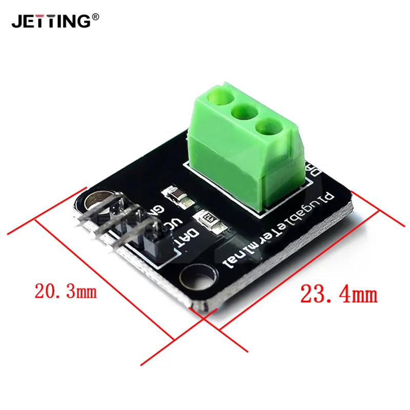 For Arduino DS18B20 Temperature Sensor Module Kit Waterproof 100CM Digital Sensor Cable Stainless Steel Probe Terminal Adapter