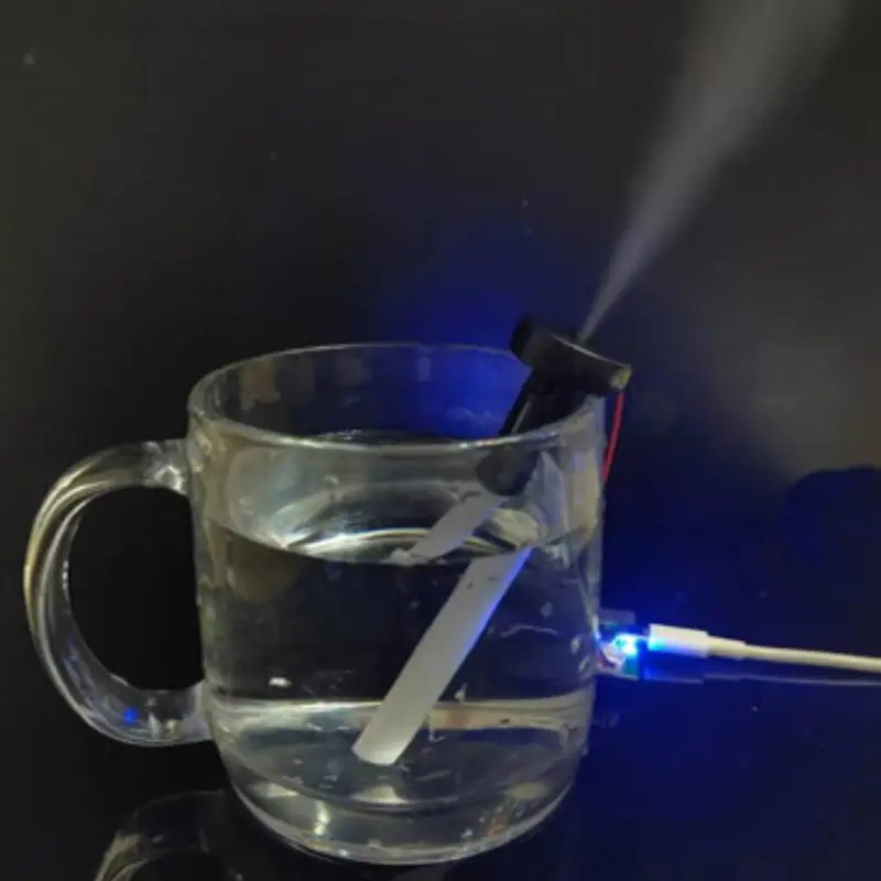 Dual-Output 5V Ultrasonic Mist Maker Module - USB-C Direct Spray, No Switch Needed for Humidifiers & DIY