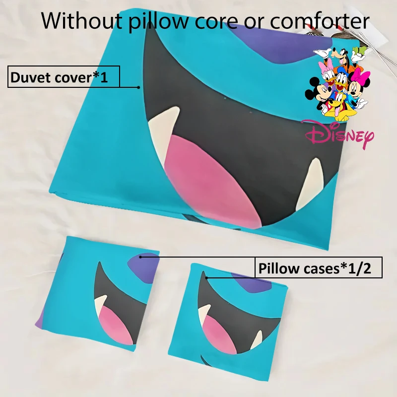 طقم غطاء لحاف ديزني سولي آند ستيتش ميكي 2/3 قطعة بدون حشو مناسب لغرف النوم العائلية وغرف الضيوف