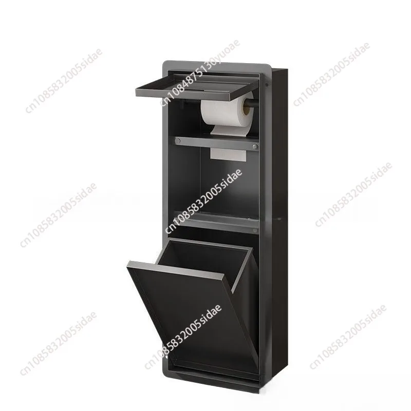 Wall Niche Stainless Trash Can Tissue Box Tool