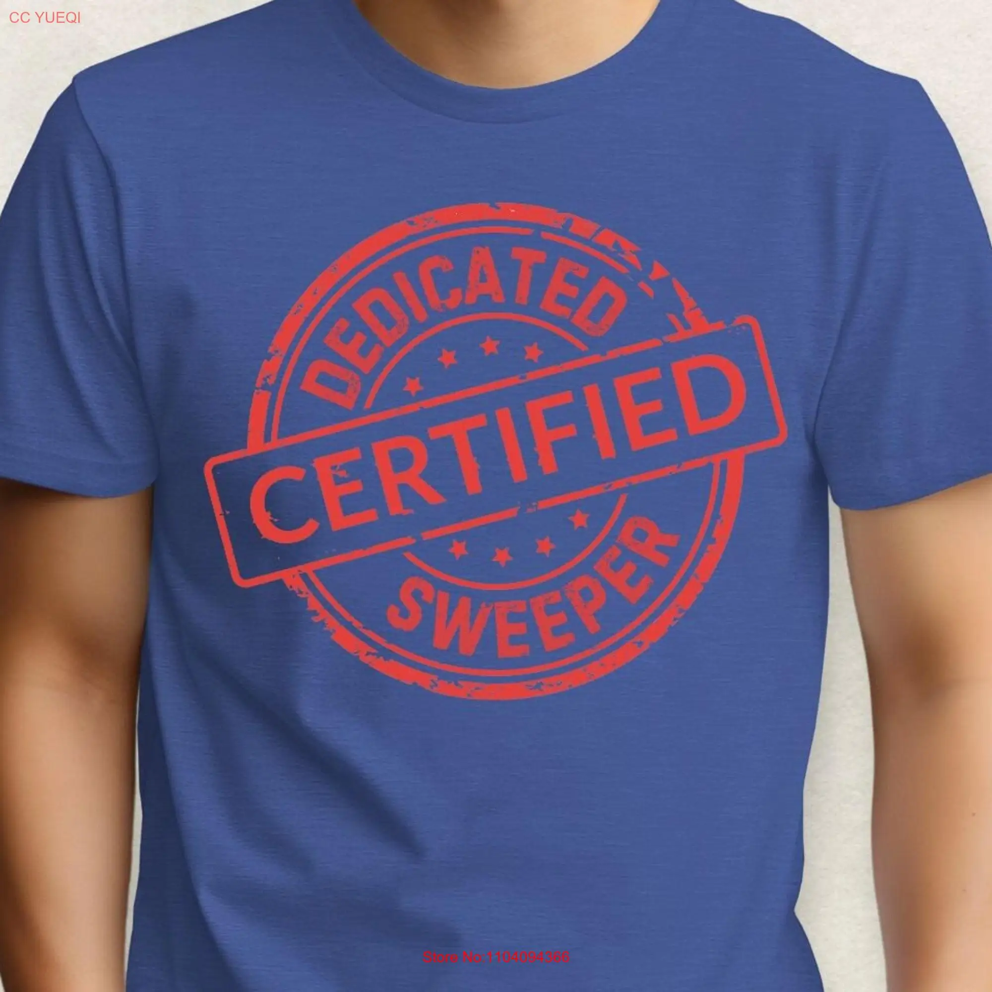 Certified Dedicated Sweeper Electrician T Shirt Husband Dad Funny Construction Job Work Plumber Humor