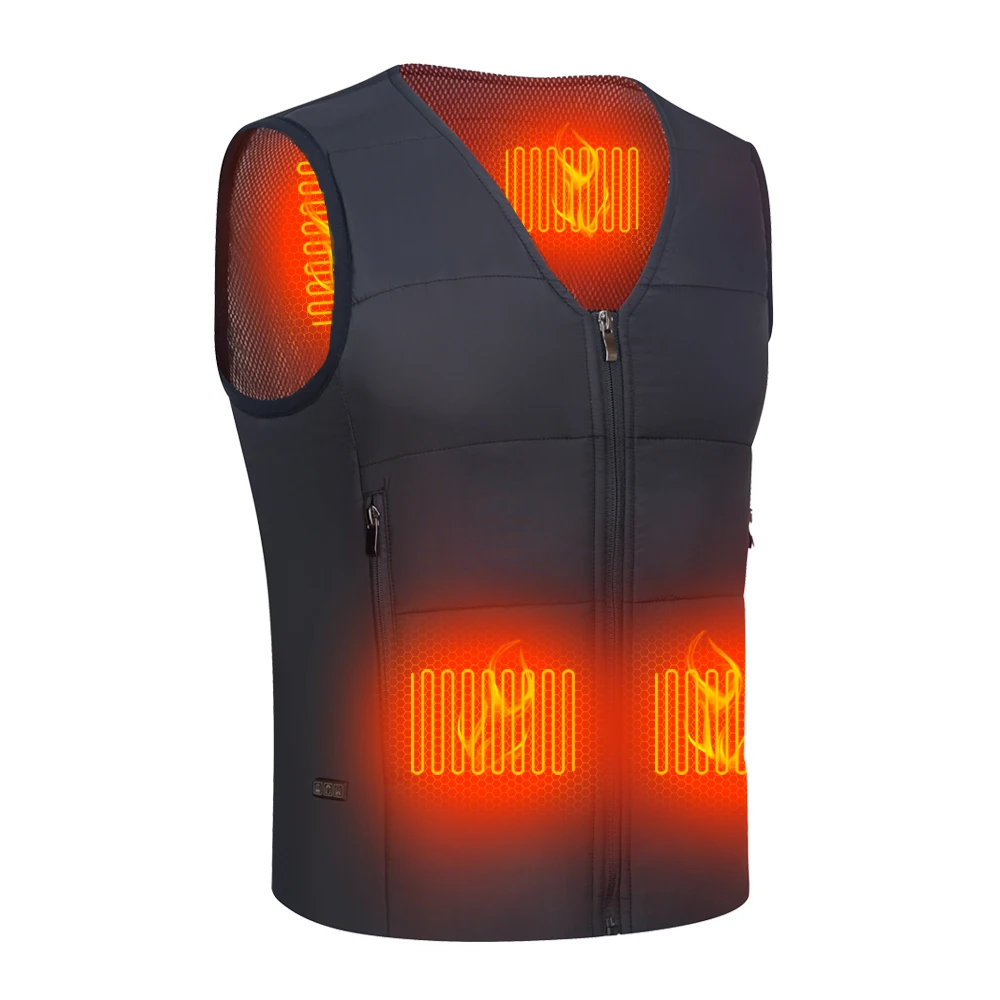 8 Heating Zones Vest Electric Heated Jackets Men Women Sportswear Heated Waistcoat Outdoor USB Heating Vest Jacket Men Clothing