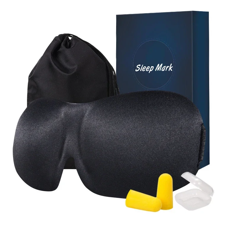 Sleeping Mask Set 3D Eye Mask for Sleep with Earplugs Eye Cover Sleeping Mask Eyeshade Cover Shade Patch Blindfolds Sleeping Aid