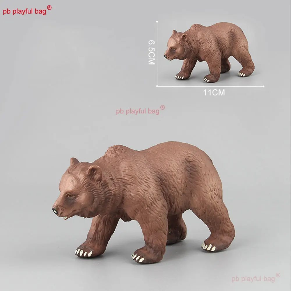 Modelo animal simulado mini urso marrom modelo brinquedos infantis casa decorações de mesa estatueta ação coleção presentes hg357