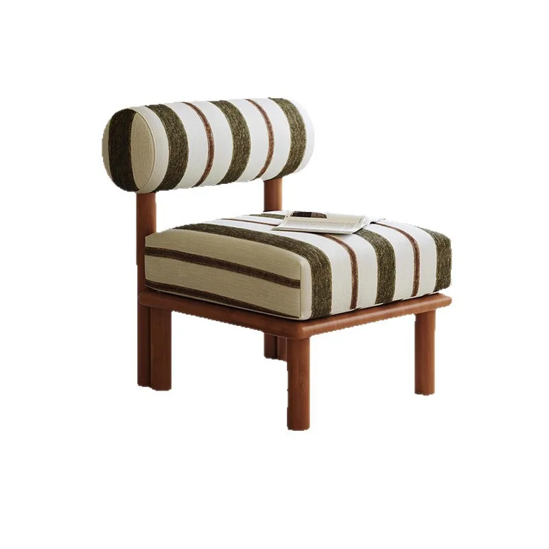 Medieval light luxury single sofa chair Solid wood French retro living room single chair