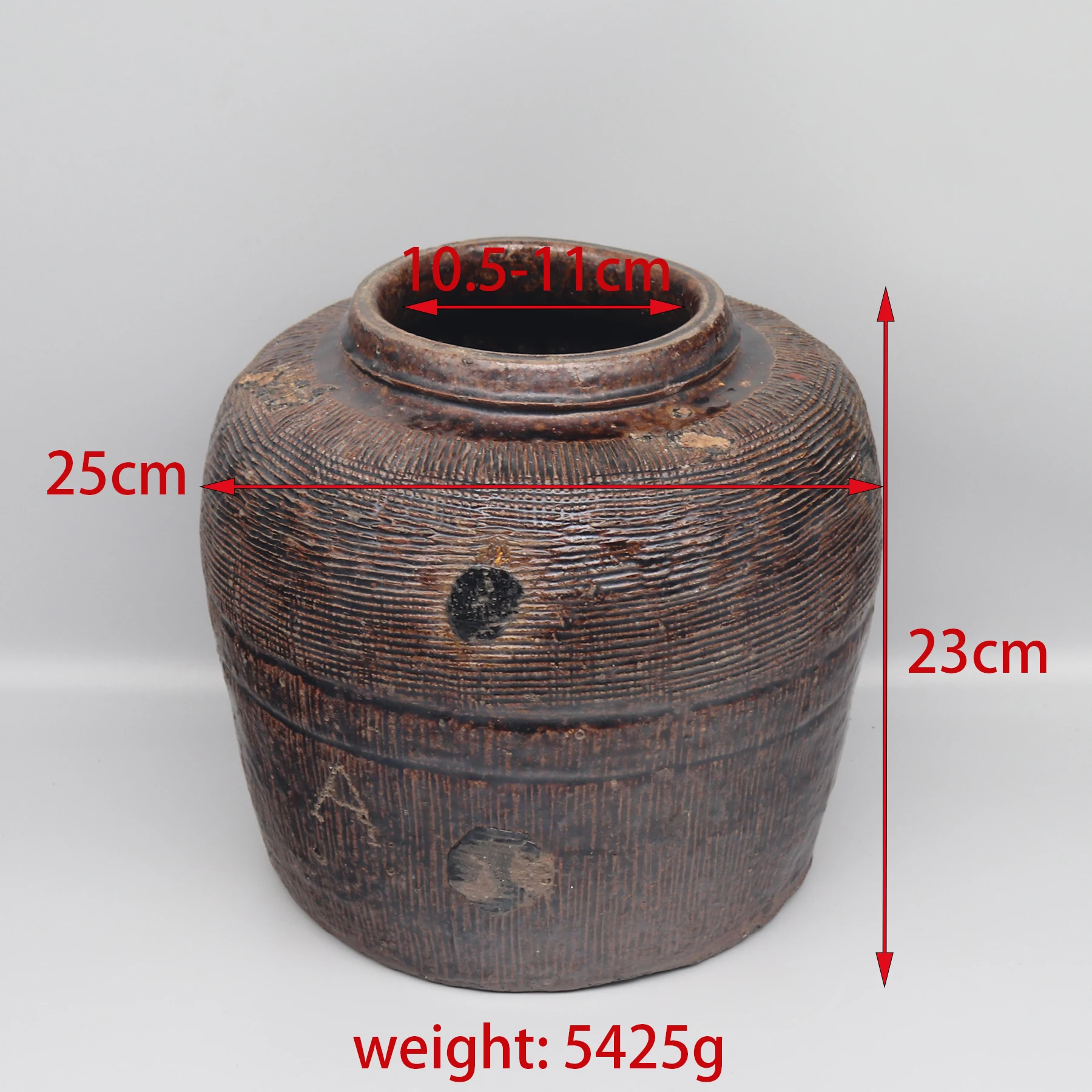 Grey Pot, Old Pickle Pot, Flower Vase, Home Decoraion