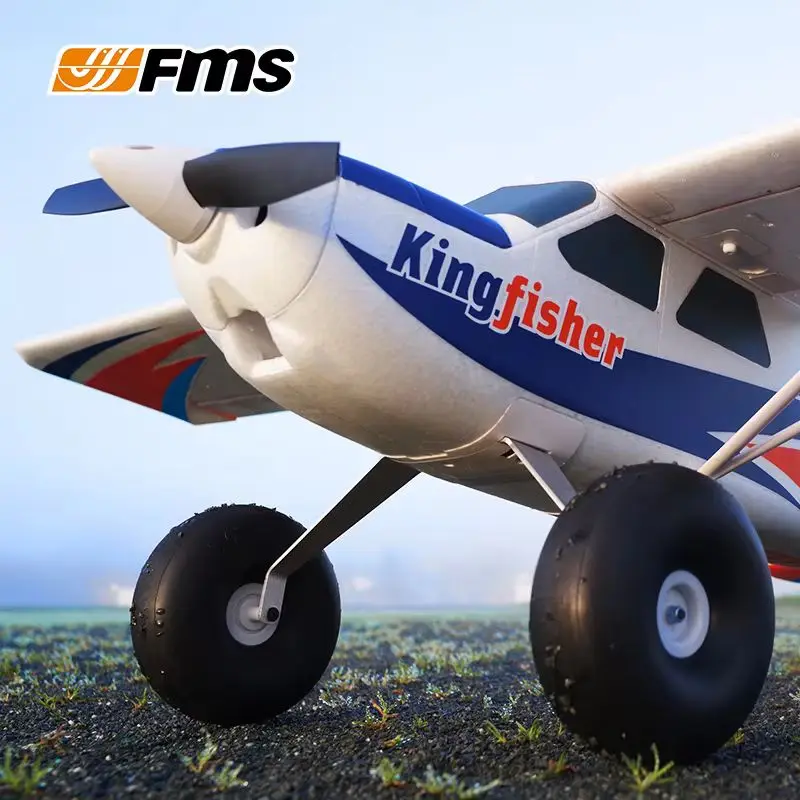FMS 1400mm Kingfisher Model Airplane Play Entry-level Remote Control Model Fixed-wing Plane Seaplane Snowplane Multifunctional