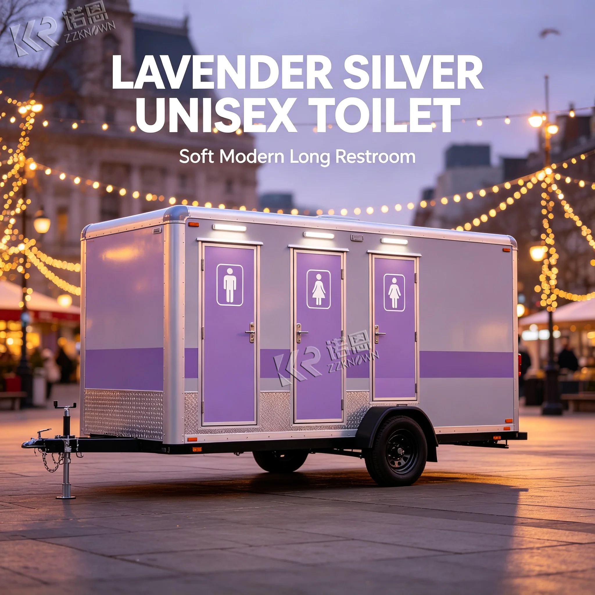Portable Luxury Eco-Friendly Durable Outdoor Toilet Bathroom Trailer with Sewage Tank Shower Unit Steel Construction House