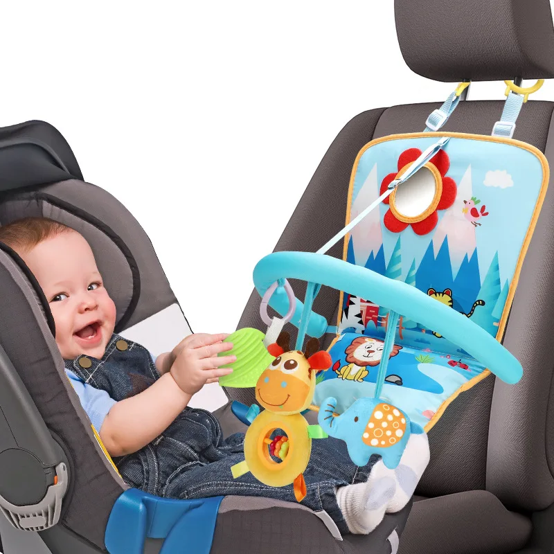 Car Seat Toys para Bebê, Pedal, Piano, Ajustável, Atividade Arco, Music Mirror, Pendurado, Squeaky, Sensorial, Suave