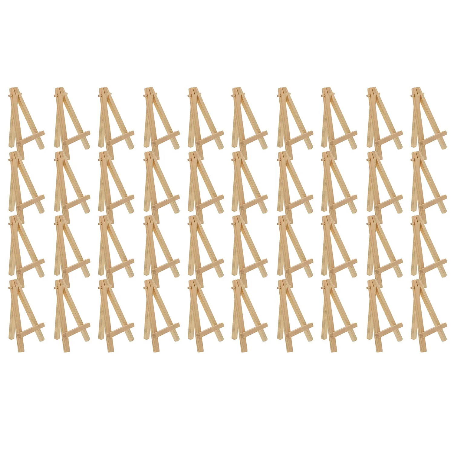 

Mini Wood Display Easel, 40Pcs, Perfect for Displaying Small Canvases, Business Cards, Photos