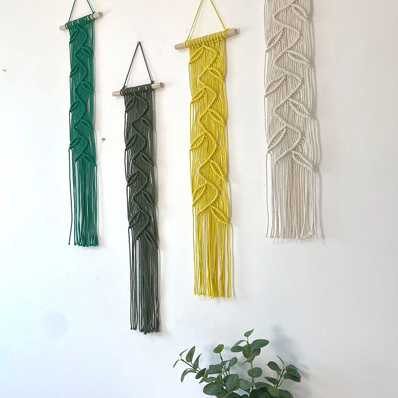 Macrame Wall Hanging  Colorful Cotton Woven  Handmade Bohemia Tapestry for Home Decor Bedroom Decoration House Warming Gift