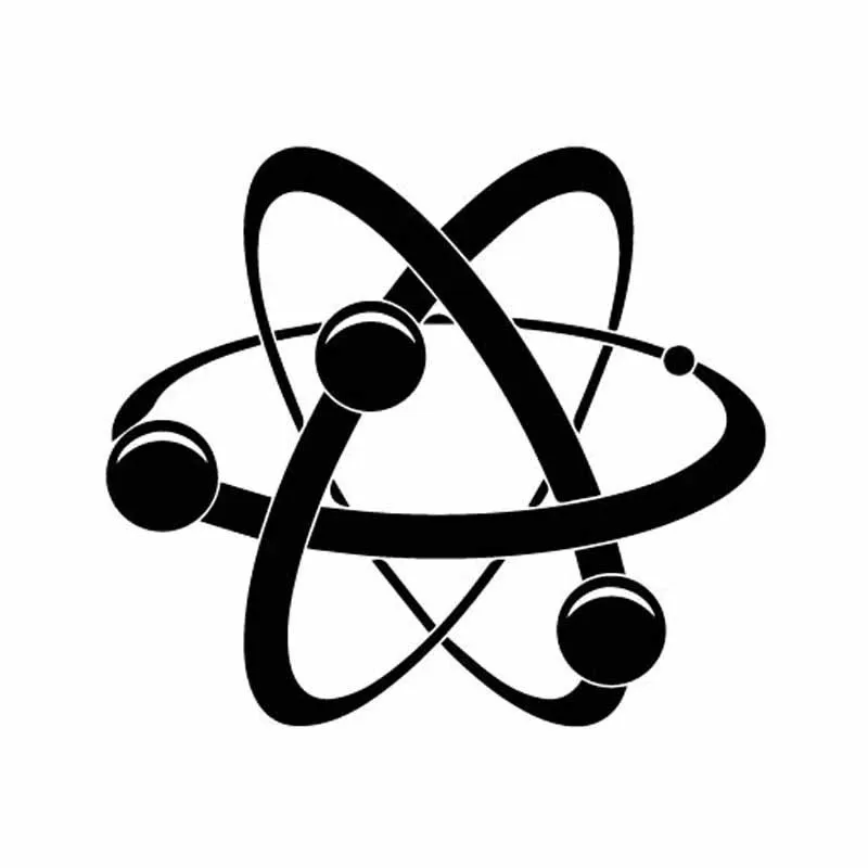 

15.5CM*13.6CM Atom Symbol Science Physics Chemistry Art Car Sticker Cool Vinly Decal