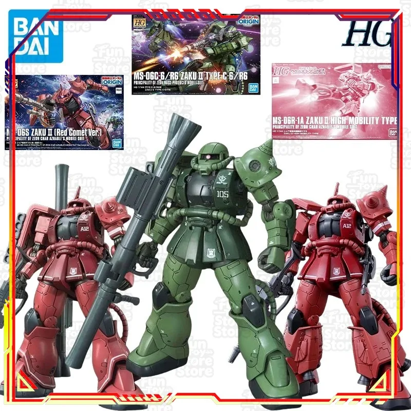 Bandai PB HGGTO 1/144 MS-06S Zaku 2 Red Comet Ver. Action Figure Zaku 2 High Mobility Type Mobile Suit Gundam THE ORIGIN