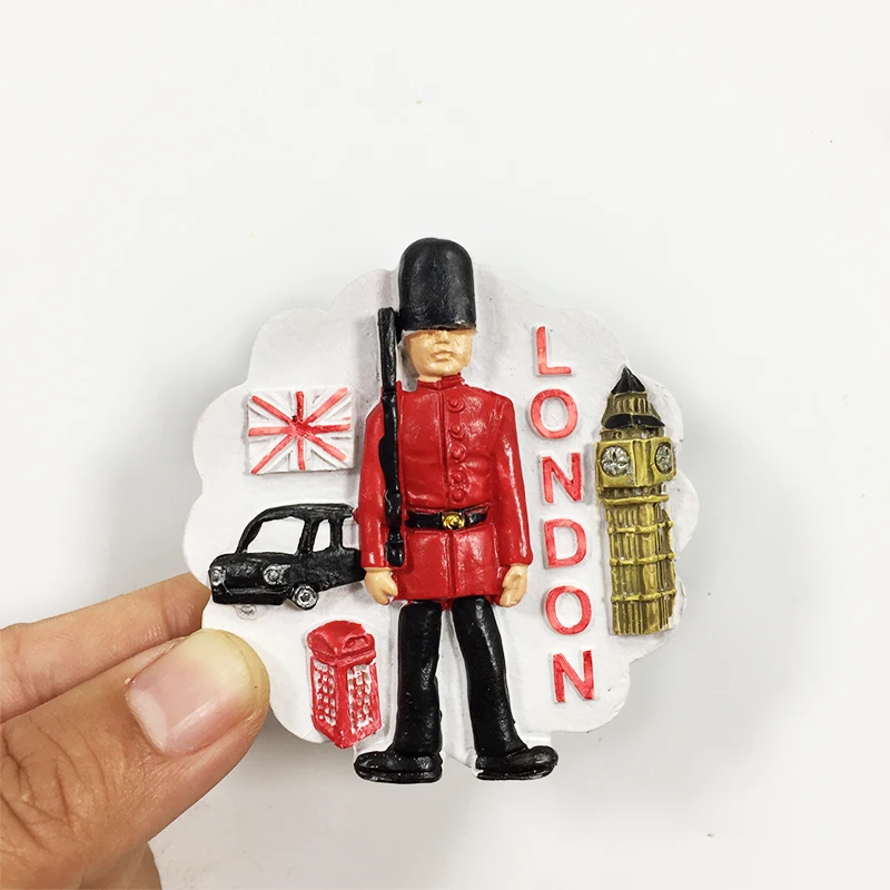 

‌LONDON GUARD Refrigerator Magnet Resin Material Magnetic Souvenir British London Characteristic Signs‌