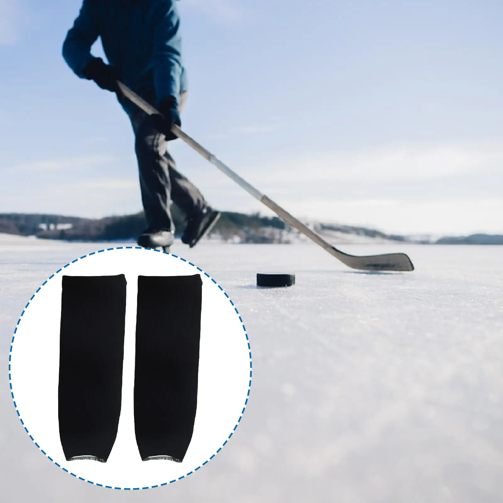 

Ice Hockey Sock Breathable Workout Adults Comfortable Warm Soft Outdoor Black Men Women Non Slip Portable Training Sock