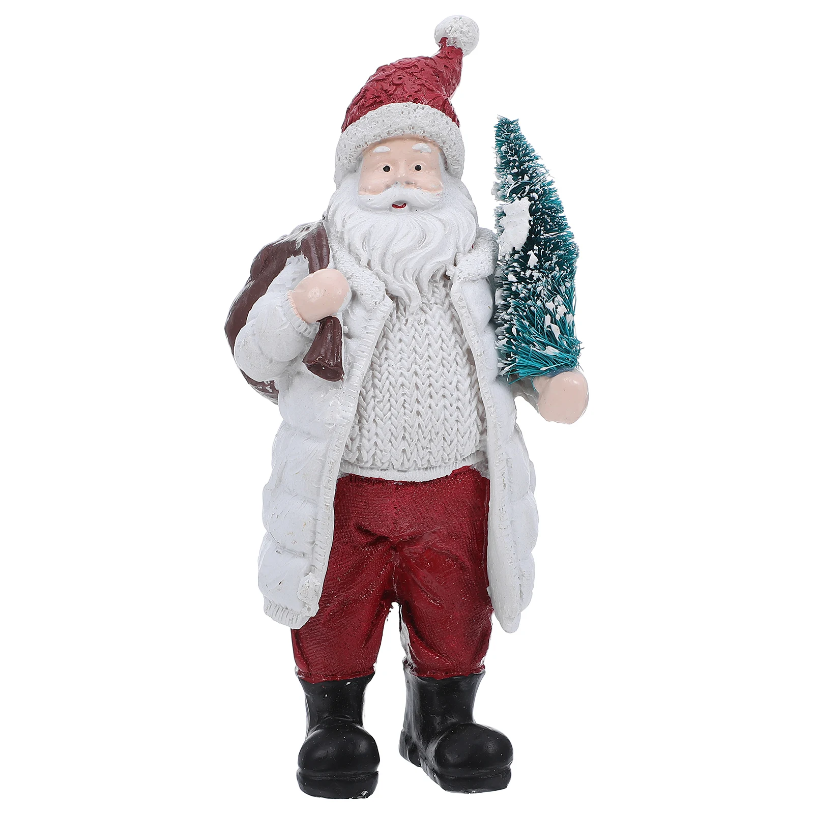 

Resin Santa Claus Ornament 7.86 Inch Christmas Tabletop Decoration Desktop Santa Festival Supply Party Decoration