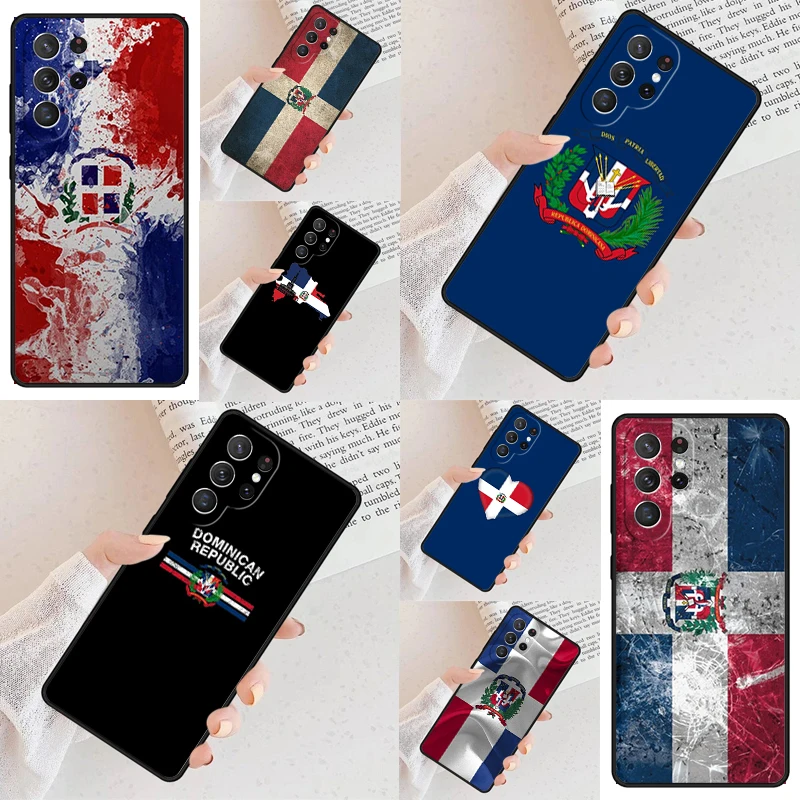 Dominican Republic Coat Of Arms Phone Case For Samsung Galaxy S24 S23 S22 S21 Ultra S10 Note 10 Pro S20 Plus FE S9 S8 Cover