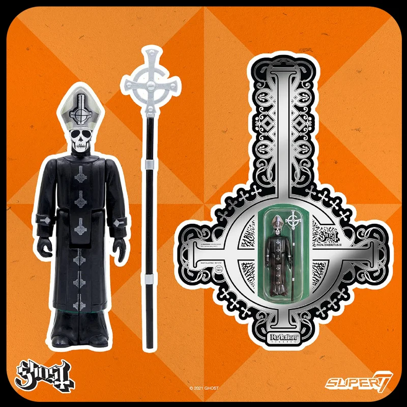 

В наличии новая супер7 Ghost Band Papa Emeritus II Sdcc эксклюзивная карточная модель игрушки в подарок
