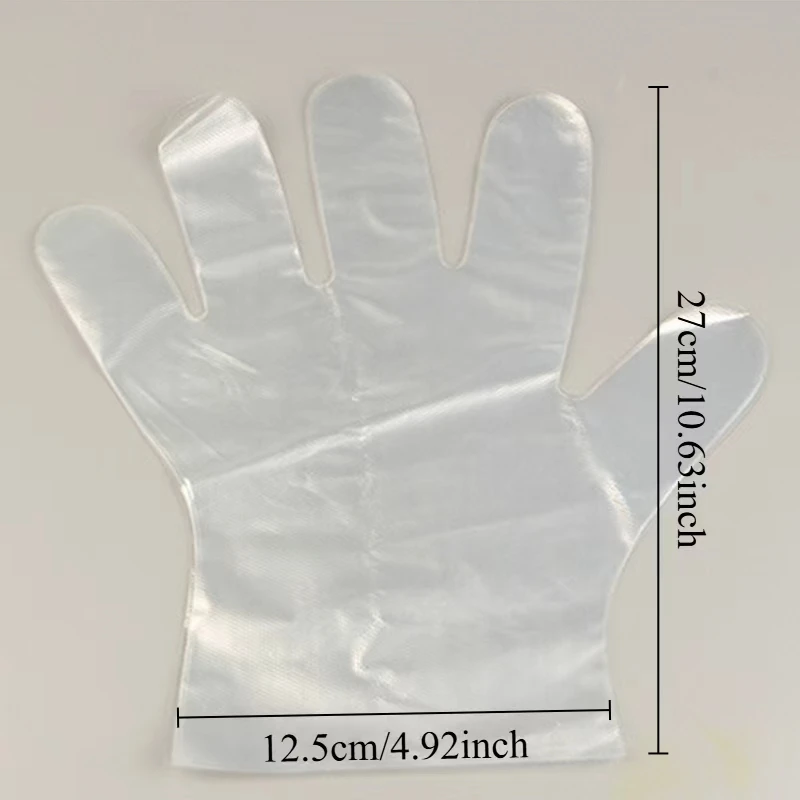 1/2/3Packs Disposable Plastic Gloves Individually Packaged PE Gloves Portable Travel Home Kitchen Dyeing Hair Cleaning Tools