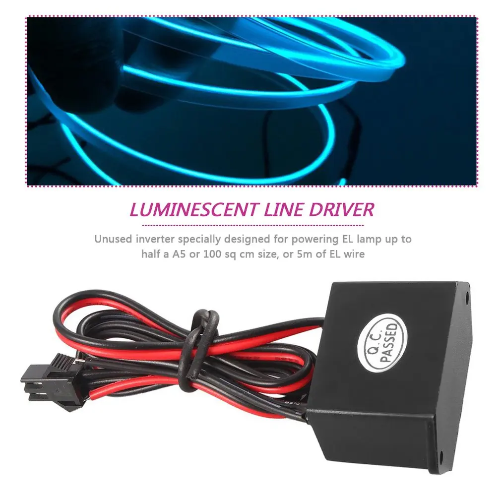 DC 12V Neon EL Wire Power Driver Controller usb per 1-10M LED EL Wire Light Inverter adattatore di alimentazione Driver flessibile per cavi al Neon
