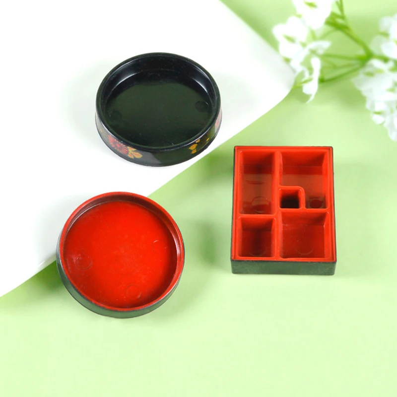 Dollhouse Kitchen Dinnerware Model Simulated Food Toys Bowl Plate Spoon Pot Playing House Miniature Cookware Doll Accessories