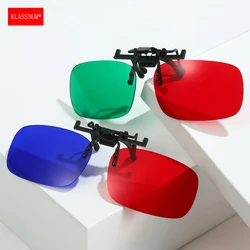 KLASSNUM Green Red Blue Filter Glasses Clip-on Eyepiece Eyewear Amblyopia Training Tool For Visual Function Test D04 3D Glasses