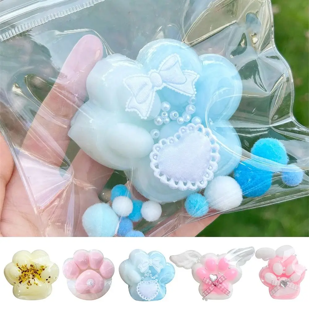 Cute Plush Cat Paw Jelly Cat Paw Pink Bear Paw DIY Squeeze Toys Slow Rebound Stress Relief Squishy Gifts Children Gift