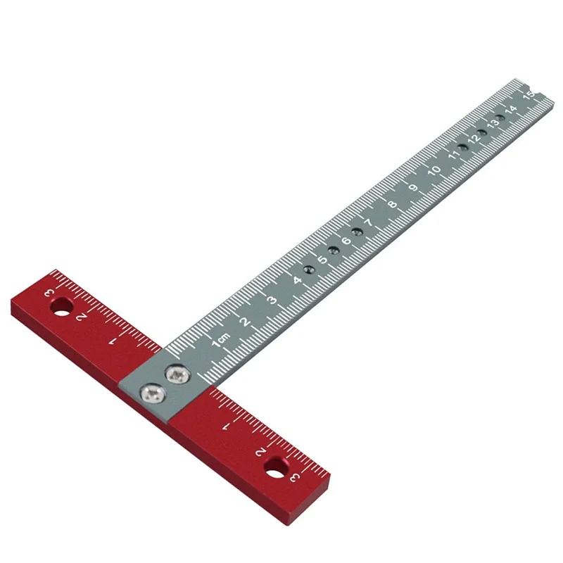 ABJO-Woodworking T Square Ruler Aluminium Alloy Metal Woodworking Drawing Crafting Drafting Tool With Scale
