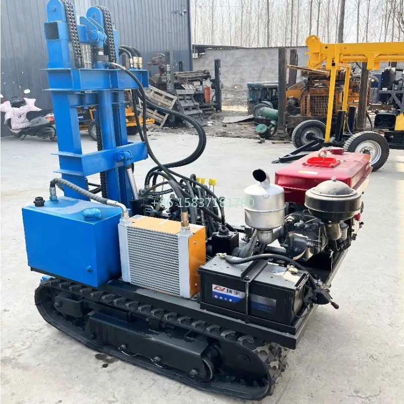 

50m 70m Small Water well Drilling Rig Rotary Mini Piling Down the Hole Hammer Crawler Borehole Portable Water Drilling Rig Price