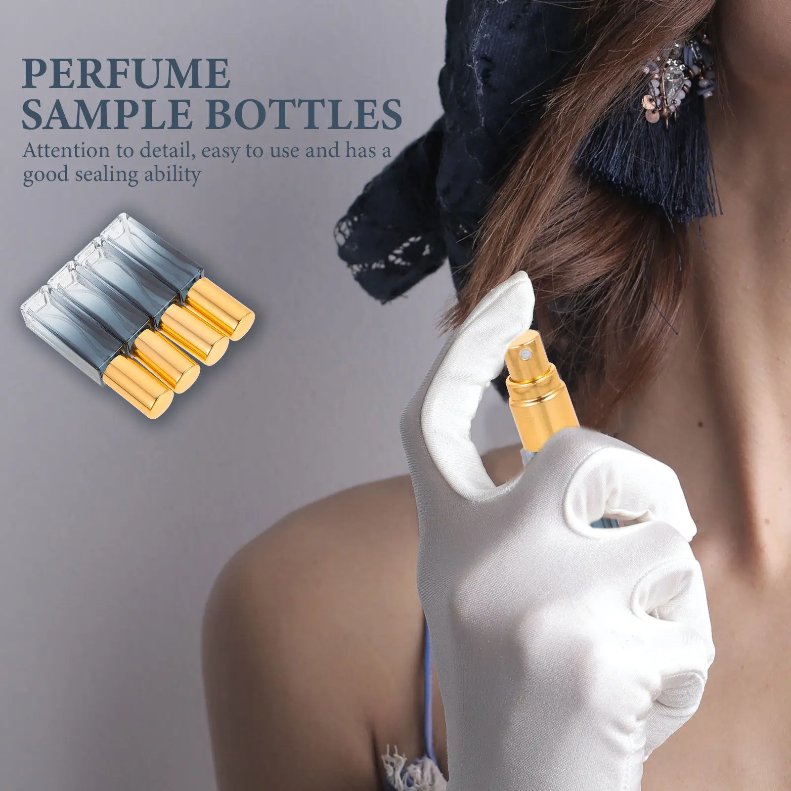 

Набор из 4 мини-флаконов-спреев для духов, многоразовые, дорожные, для эфирных масел и пробников ароматов, герметичные, не протекающие