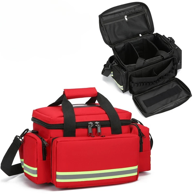 

First Aid Medical Bag Outdoor Emergency Rescue Medical Backpack Large Capacity Bag Empty Waterproof Reflective Travel Bags