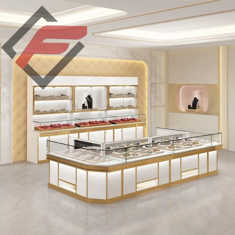 personalizzato. Vetrina per gioielli commerciale, vetrina in vetro e armadietto per gioielli Scalabilità del negozio di gioielli